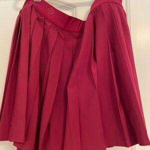 Lululemon Athletica Vibrant Red High-Rise Pleated Tennis Skirt